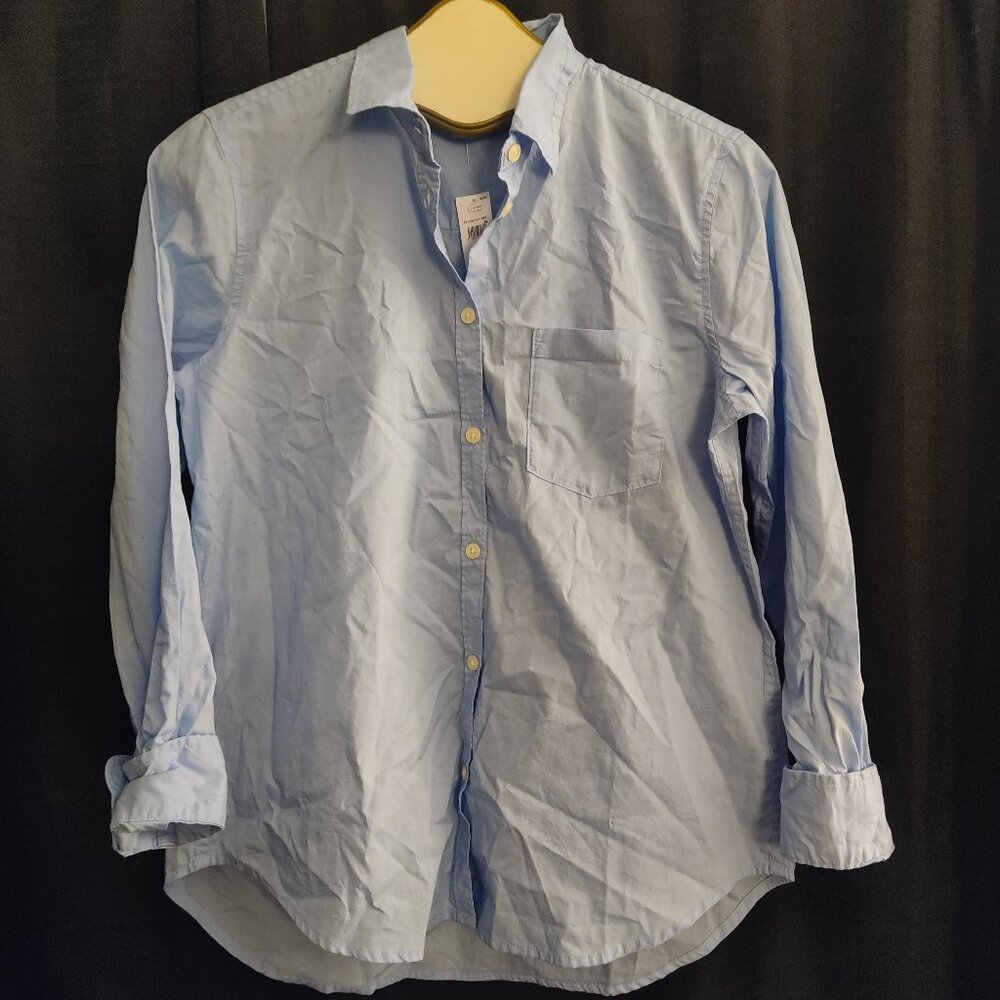 NWT Boy Gap light blue long sleeve dress shirt size S